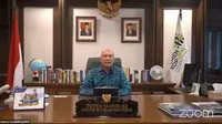Menteri Koperasi dan UKM Teten Masduki dalam pembukaan Rakernas III Ikatan Sarjana Kelautan Indonesia (Iskindo), Kamis (24/2/2022).