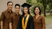 Inspirasi 6 Model Baju Batik Couple Keluarga untuk ke Wisuda, Tampil Kompak dan Stylish