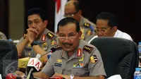 Kapolri Jenderal Pol Badrodin Haiti 2015 di Mabes Polri Jakarta, Selasa (29/12/2015) (Liputan6.com/Helmi Fithriansyah) 