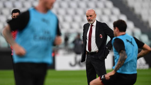 Pelatih AC Milan, Stefano Pioli.