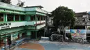 Kondisi bangunan yang ambruk di SMP Negeri 32, Pejagalan, Tambora, Jakarta, Selasa (14/8). Akibat dari ambruknya bangunan tersebut para siswa menumpang di SMPN 159 yang lokasinya jauh dari SMPN 32. (Merdeka.com/ Iqbal S. Nugroho)