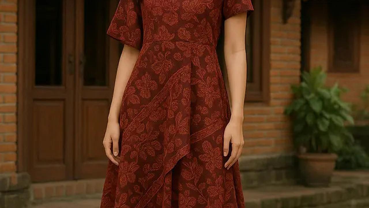 7 Model Batik Merah Maroon Wanita Terbaru yang Menarik dan Stylish