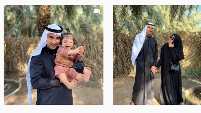 Baby Guzel ikut Margin Wieheerm dan Ali Syakieb ke Madinah, Arab Saudi (Foto: Instagram guzelimalisyakieb)