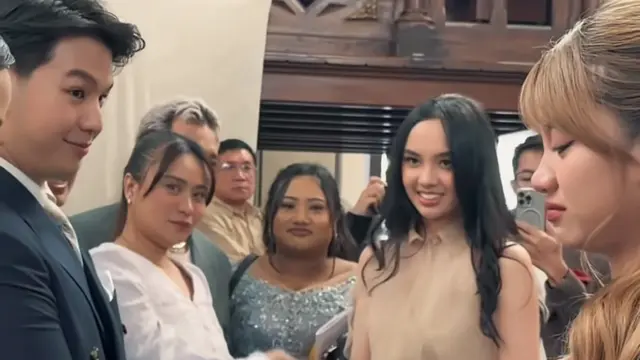 Lyorda Hadir di Pemberkatan Pernikahan Brisia Jodie. [@gheaindrawari]