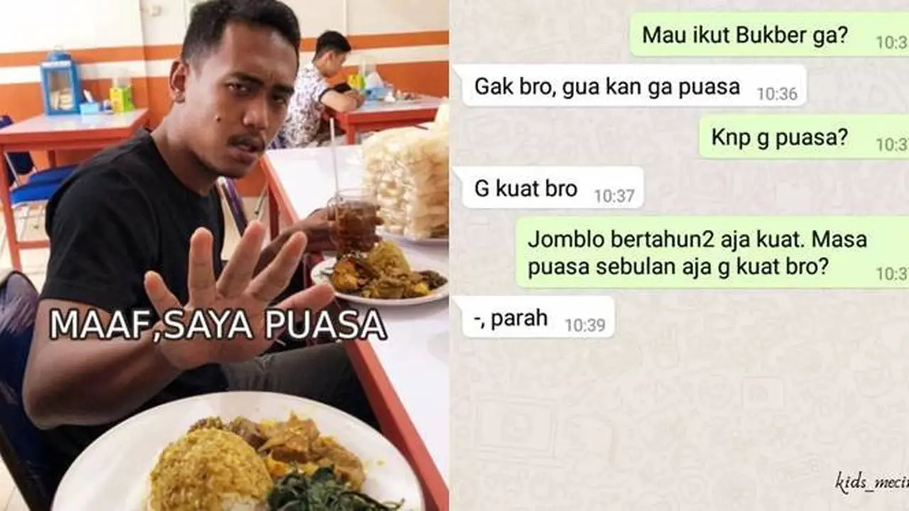 6 Chat Nyeleneh Orang Enggak Puasa di Bulan Ramadhan Ini Bikin Geleng Kepala