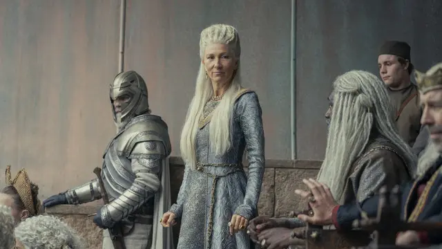 Eve Best  sebagai  Princess Rhaenys Targaryen dalam House of the Dragon. (Foto: Ollie Upton / HBO)