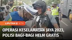 Untuk meningkatkan kesadaran masyarakat agar tertib lalu lintas, Operasi Keselamatan Jaya digelar di seluruh Indonesia. Dalam operasi ini, polisi bagi-bagi helm gratis untuk pengendara.