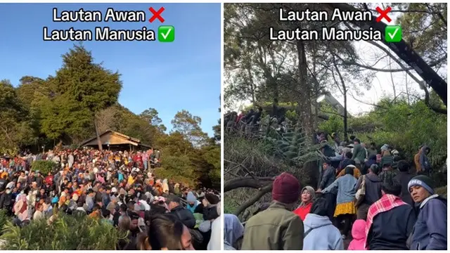 6 Potret Tempat Wisata Penuh Orang saat Libur Nataru, Niat Healing Malah Pusing