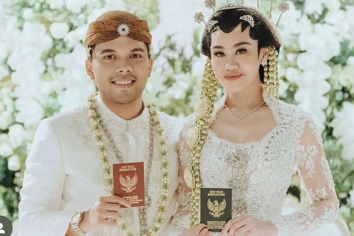 Aaliyah Massaid saat akad nikah dengan Thariq Halilintar