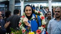 Atlet Putri Taekwondo Iran, Kimia Alizadeh. (AFP)