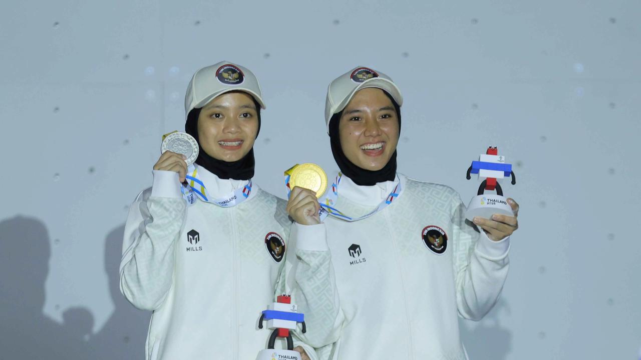 FOTO: Indonesia Borong Emas Speed Panjat Tebing di SEA Games 2025