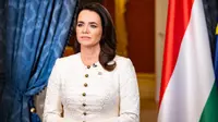 Presiden Hungaria Katalin Novak mengundurkan diri secara langsung dari jabatannya lewat siaran di televisi (AFP).