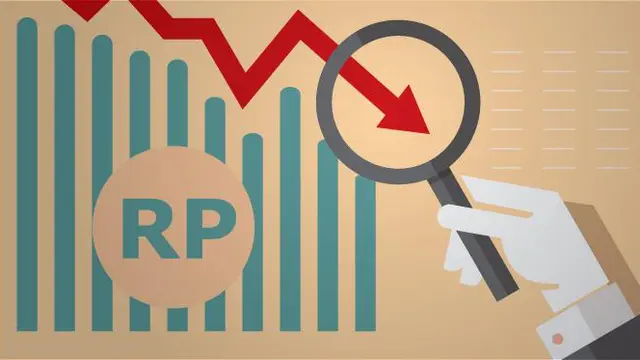 Ilustrasi penurunan rupiah (Liputan6.com)