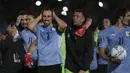 Sementara Uruguay dipastikan lolos usai menang tipis 1-0 atas tamunya Peru, Jumat (25/3/2022) pagi WIB di Centenario Stadium, Montevideo, Uruguay. (AP/Pool/Raul Martinez)