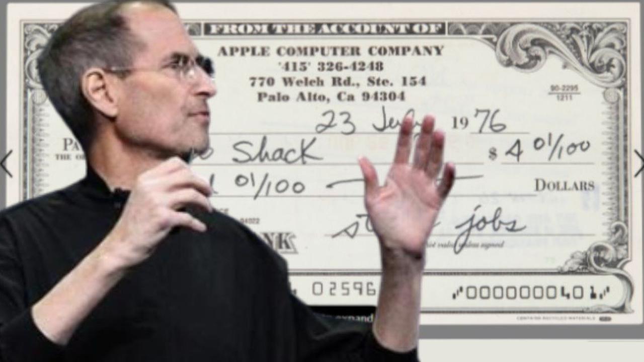 Cek tersebut ditulis tangan langsung oleh sang pendiri Apple, Steve Jobs dengan jumlah transaksi sebesar 4,01 USD pada tanggal 23 Juli 1976.