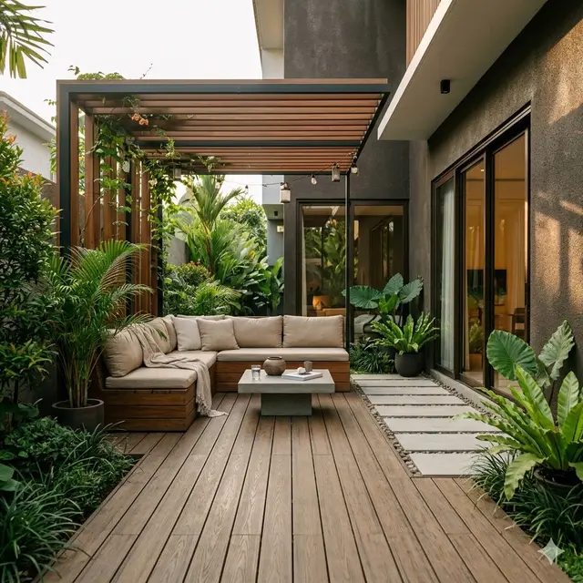 Desain Decking Taman Minimalis Modern