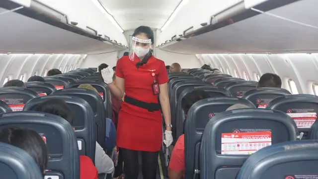 Pramugari Wings Air saat penerbangan Pontianak-Semarang (Doc Lion Air)