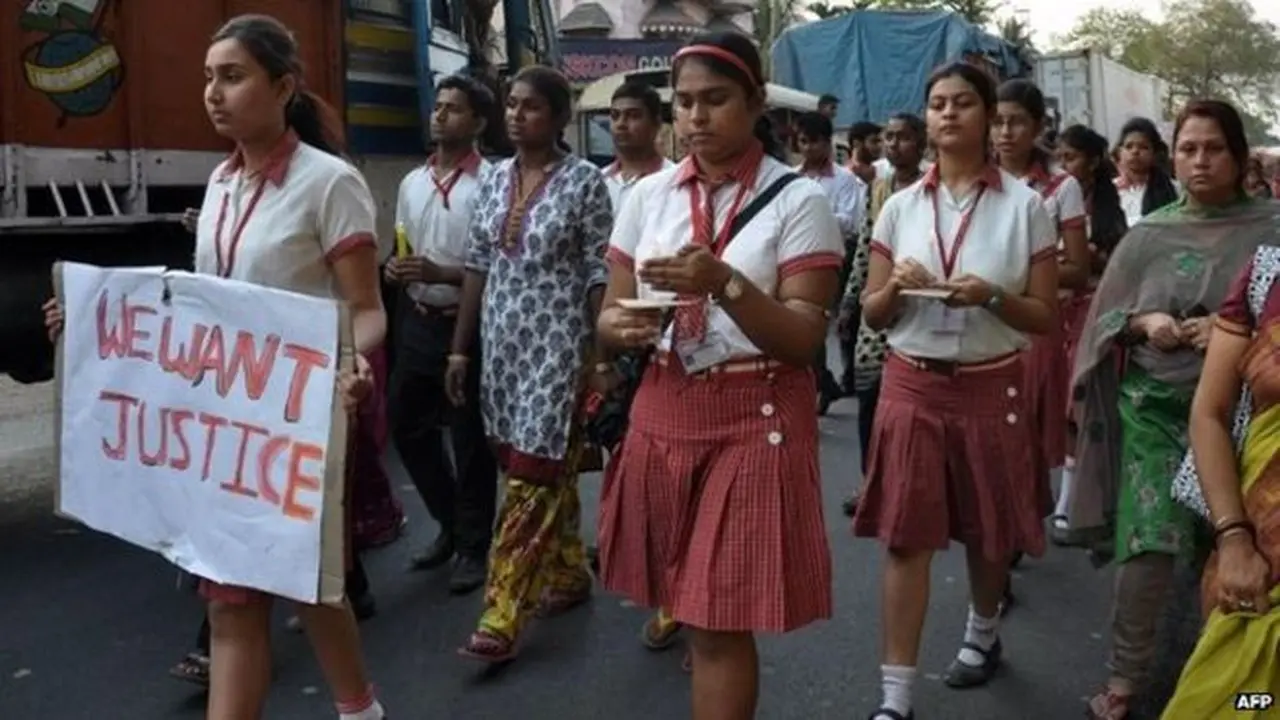 Kasus kekerasan seksual yang menimpa biarawati tua memicu protes mahasiswa di Ranaghat India (AFP)