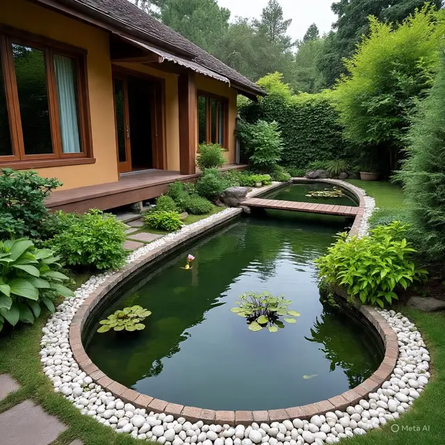 Kolam Ikan Belakang Rumah Sederhana