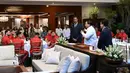 Kunjungan Timnas Indonesia ke kediaman Presiden Prabowo di Kartanegara, Jumat (06/06/2025). Acara ini merupakan bentuk apresiasi dari presiden untuk kemenangan Skuad Garuda atas China dalam laga putaran ketiga Kualifikasi Piala Dunia 2026. (Biro Pers Sekretariat Presiden/Cahyo)