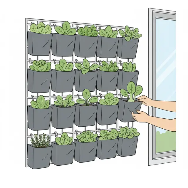 Wall Garden dengan Sistem Klip (Gemini AI)