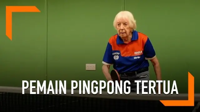 Seorang wanita berusia 89 tahun menajdi pemain pingpong tertua di Inggris. Iatelah memenagkan 30 medali di beberapa kejuaraan besar.