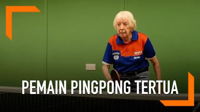 VIDEO: Pemain Pingpong Tertua di Inggris, Berusia 89 Tahun
