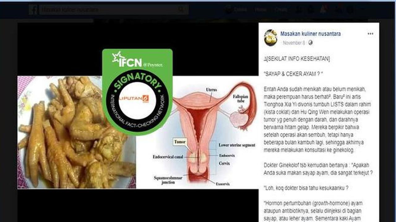 [Cek Fakta] Makan Sayap dan Ceker Ayam Picu Kanker Wanita, Fakta atau Hoaks?