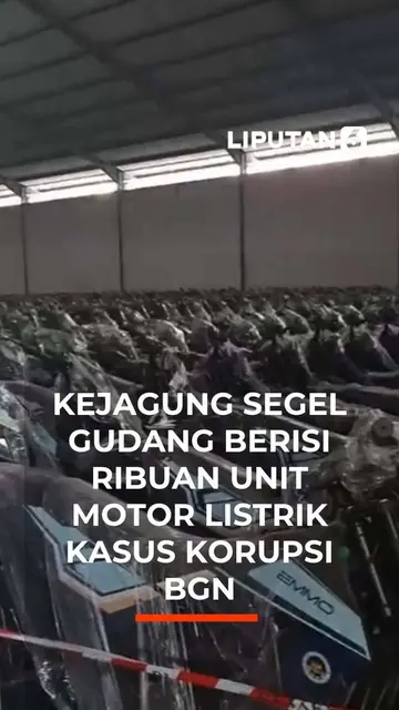 Kejagung Segel Gudang Berisi Ribuan Unit Motor Listrik Kasus Korupsi BGN