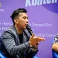 Sineas Girry Pratama dalam seminar ekonomi kreatif 'Potret Industri Kreatif Konten di Masa Kini' yang digelar di Universitas Trilogi, Kalibata, Jakarta Selatan, pada Selasa (24/10/2023). (Dok. IST)