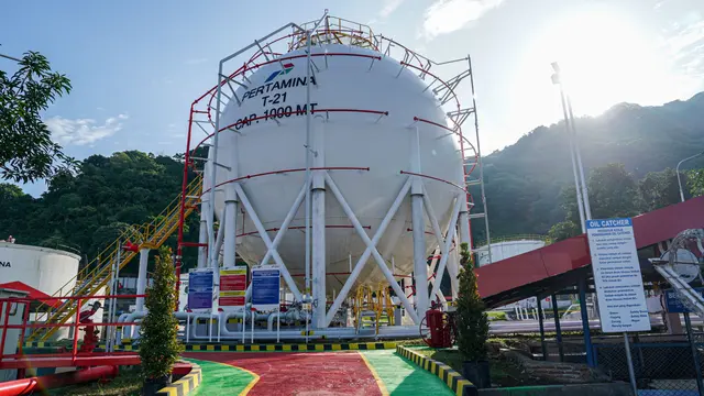 Salah satu Proyek Strategis Nasional (PSN) Terminal LPG Bima yang bertujuan mendukung ketahanan energi di wilayah Indonesia Timur resmi beroperasi. Dok Pertamina