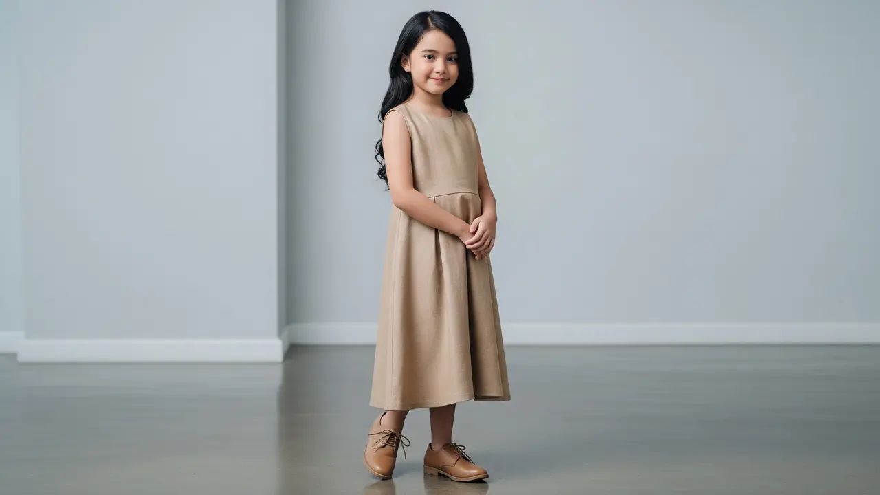Dress Anak Perempuan dengan Bahan Adem dan Nggak Bikin Keringatan di Berbagai Acara Model Linen Tanpa Lengan