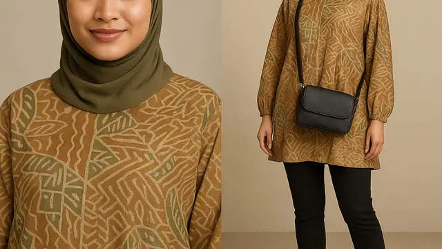 10 Model Tunik Simpel Bernuansa Batik untuk Wanita Dewasa, Ini Pilihan Padu Padan yang Indah di 2025/AI