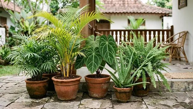 Kombinasi 5 Tanaman Paling Mudah untuk Pemula Lansia (Foto: Gemini AI)