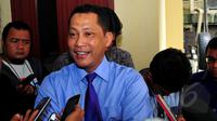 Kabareskrim Mabes Polri Komjen Budi Waseso memberikan keterangan pers terkait pembatalan penahanan Bambang Widjojanto (BW), Jakarta Kamis (23/4/2015). BW tak jadi ditahan karena bersikap kooperatif oleh penyidik. (LIputan6.com/Yoppy Renato)