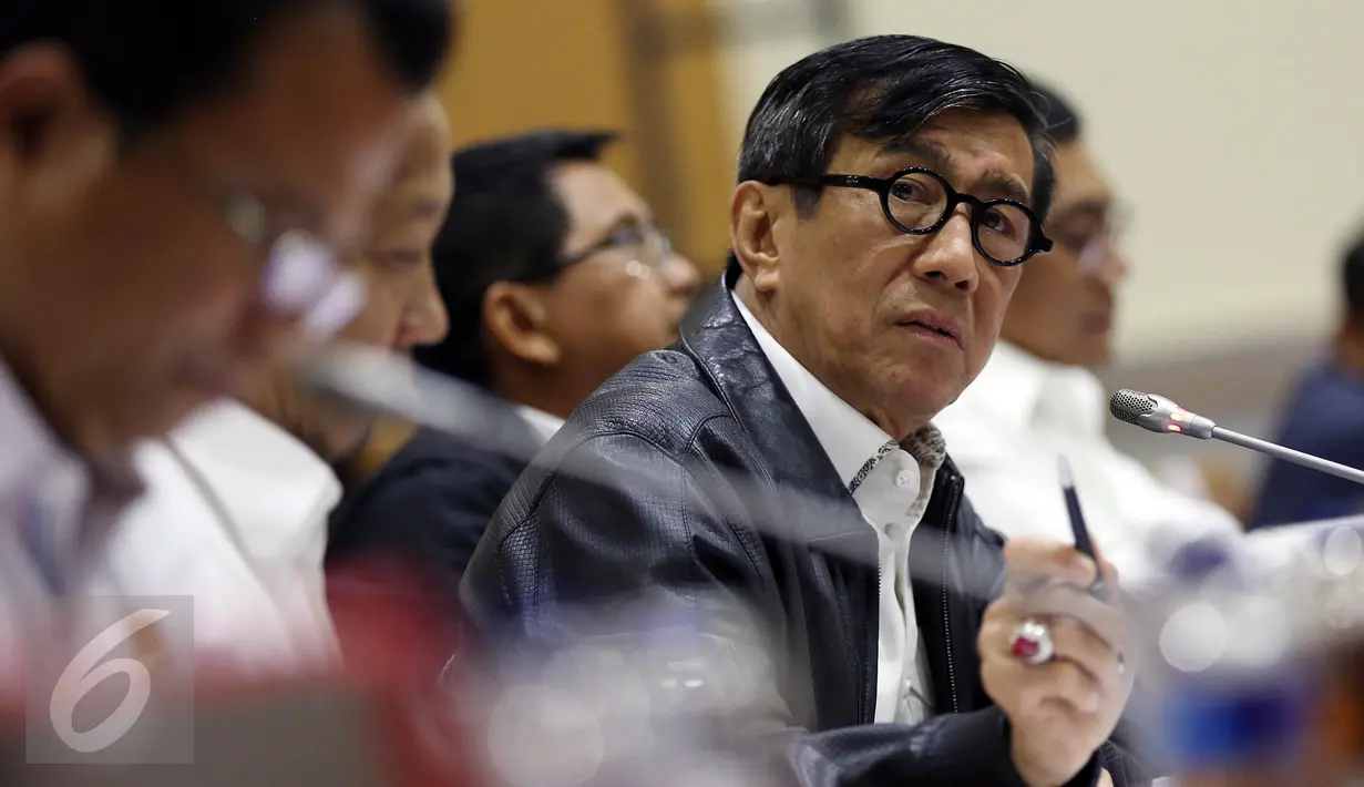 Menkumham Yasonna Laoly. (Liputan6.com/Johan Tallo)