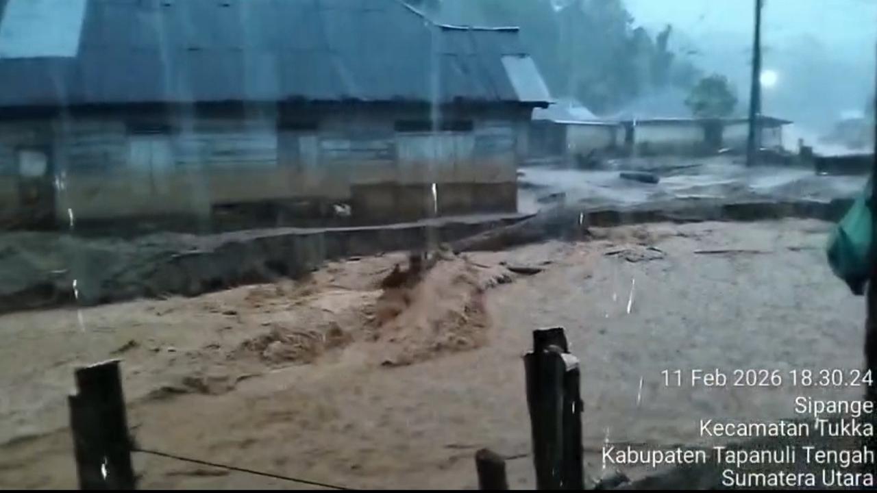 Tapanuli Tengah Diguyur Hujan Deras, Sejumlah Wilayah Kembali Dilanda Banjir