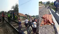 Detik-Detik Pemotor Tewas Tertabrak Kereta di Perlintasan Tanpa Palang