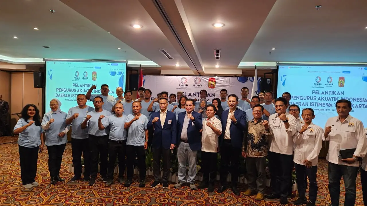 Ketua umum Pengurus Besar Akuatik Indonesia, Anindya Novyan Bakrie melantik pengurus provinsi Akuatik Indonesia DIY periode 2025-2029 di The Alana Hotel & Convention Centre pada Sabtu 31 Januari 2026.