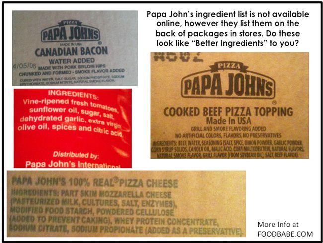 Komposis pada Papa John's Pizza | foto: copyright foodbabe.com