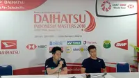Kevin Sanjaya/Marcus Gideon mengaku sempat kesulitan pada gim pertama Indonesia Masters 2018. (Bola.com/Budi Prasetyo Harsono)