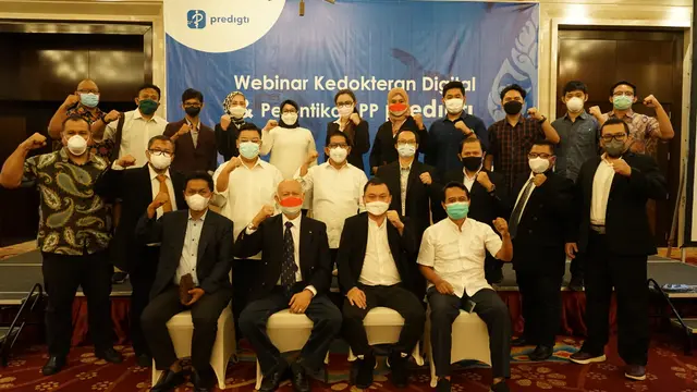 Pelantikan Pengurus Pusat Perhimpunan Kedokteran Digital Terintegrasi (Predigti), Sabtu (18/9/2021). (Foto: Liputan6.com/Predigti)