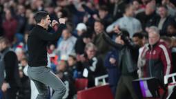 Arsenal menjaga momentum perburuan gelar juara Liga Inggris mereka dengan kemenangan 1-0 atas Burnley di Emirates Stadium, Selasa (19/5/2026) dini hari WIB. (AP Photo/Kirsty Wigglesworth)