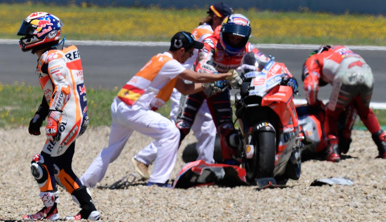 FOTO Drama Tabrakan Di MotoGP Spanyol Tiga Pembalap Gagal Finis
