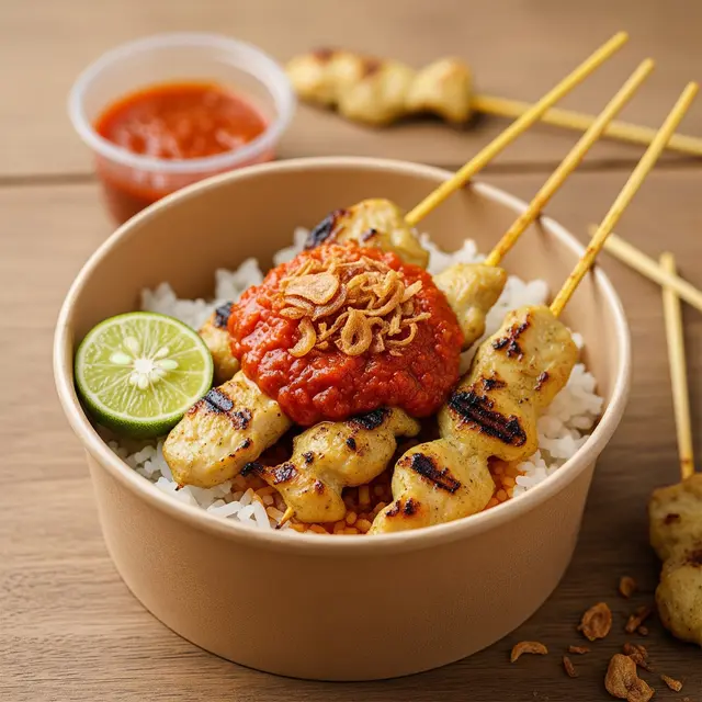 Rice Bowl Sate Taichan (Gemini AI)