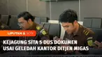Kejaksaan Agung menggeledah Kantor Ditjen Minyak dan Gas Bumi, Kementerian ESDM di kawasan Kuningan, Jakarta Selatan. Penggeledahan dilakukan terkait kasus dugaan korupsi tata kelola minyak mentah dan produk kilang pada PT Pertamina Subholding dan ko...