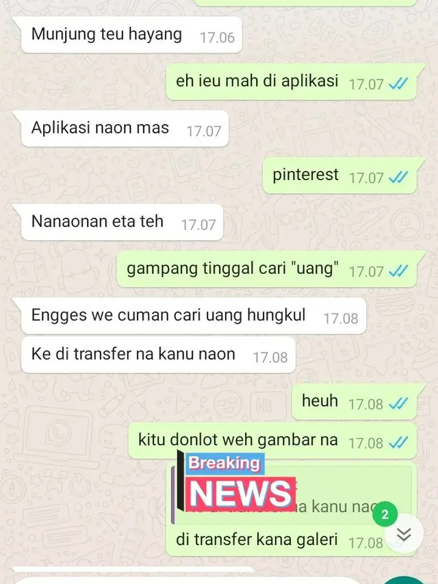 7 Chat Netizen Kena Prank Status Gambar Uang Ini Bikin Tepuk Jidat