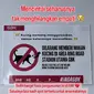 Tangkapan layar yang menunjukkan larangan memberi makan kucing di area Ring Road Stadion Utama GBK. (dok. Instagram @francinewidjojo/https://www.instagram.com/reel/C8N_Olwy50w/?utm_source=ig_web_copy_link/Rusmia Nely)