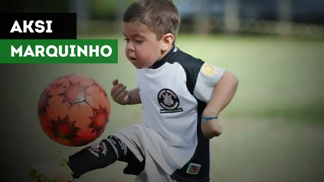 Berita video aksi mengesankan pesepak bola cilik asal Brasil bernama Marco Antonio Nicoletti Freitas atau Marquinho, yang mengidap penyakit langka.