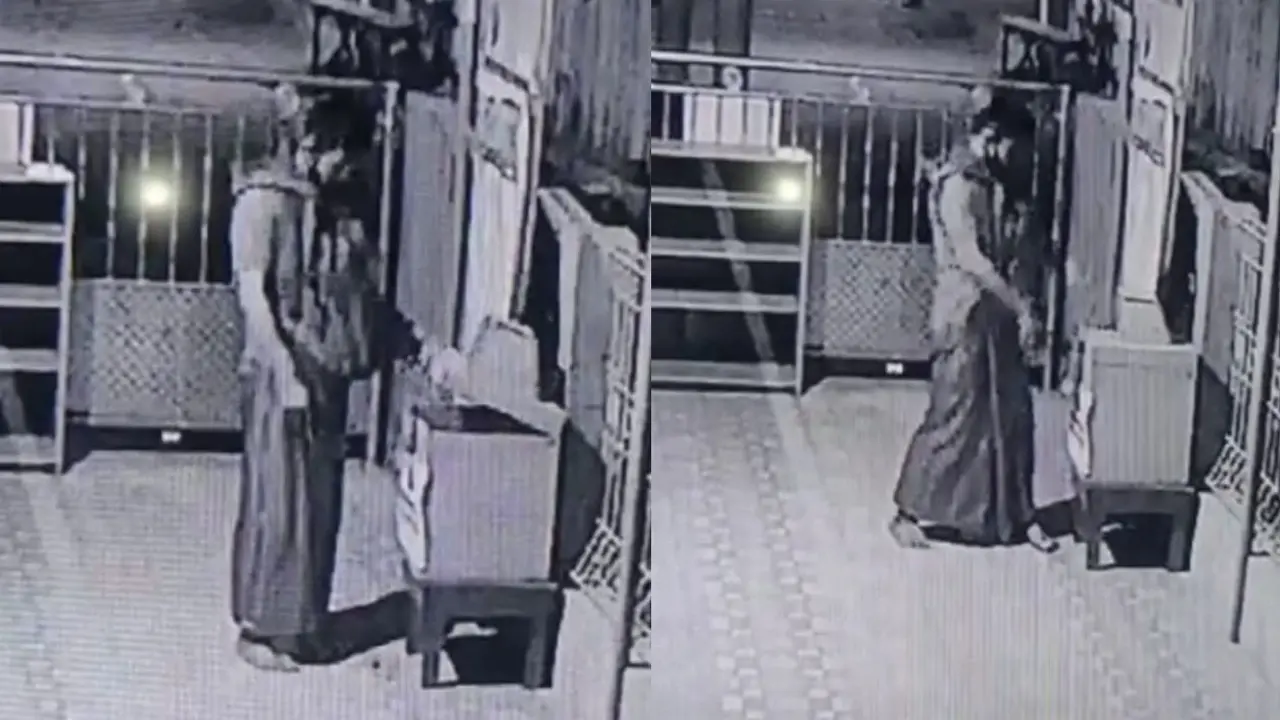Tangkapan layar rekaman CCTV pembobolan kotak amal masjid Al Ma'shum di Dukuh Pelem, Kelurahan Jepon, Kecamatan Jepon, Kabupaten Blora. (Liputan6.com/Ahmad Adirin)